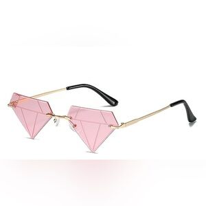 Pink barbie candy cateye sunglasses clear party diamond Marilyn Monroe glasses